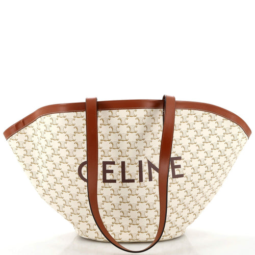 Celine Couffin Bag Triomphe Coated Canvas Medium