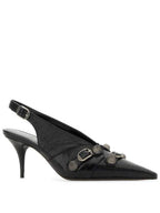 Balenciaga Cagole Slingback Heels Black