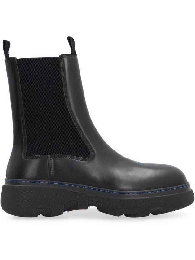 Burberry Creeper Leather Chelsea Boots Black