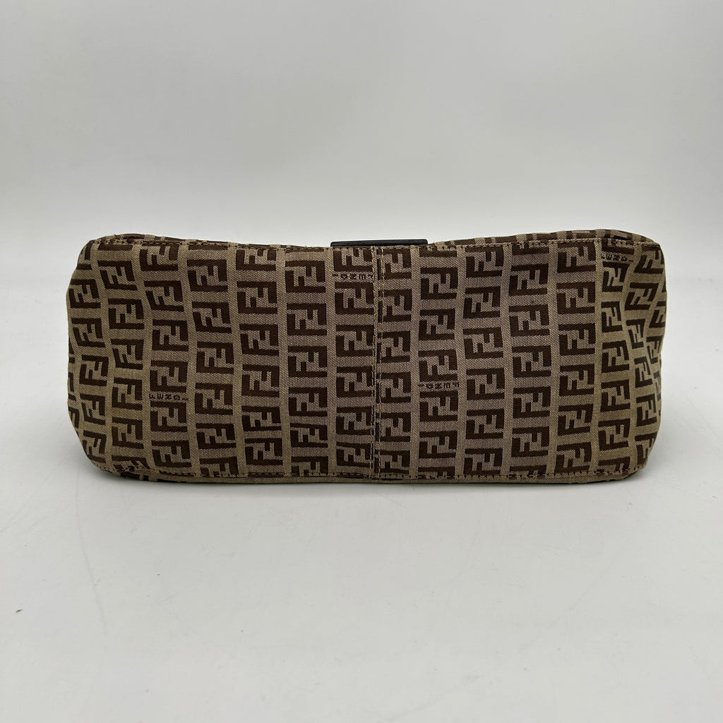 Fendi Brown Canvas Shoulder Bag Medium