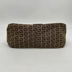 Fendi Brown Canvas Shoulder Bag Medium