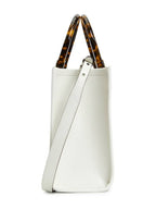 Fendi Sunshine Small Leather Tote Bag White