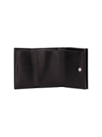 Balenciaga Logo Print Half Wallet Black