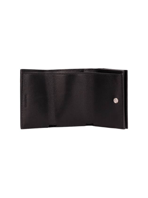 Balenciaga Logo Print Half Wallet Black