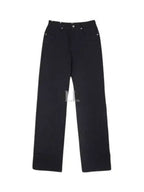 Fendi Jacquard Logo Monogram Cotton Straight Pants Dark Blue