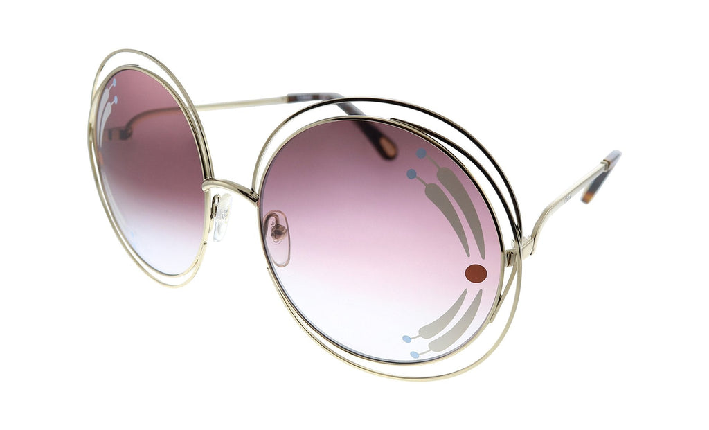 Chloe CE114SRI Gold Round Sunglasses