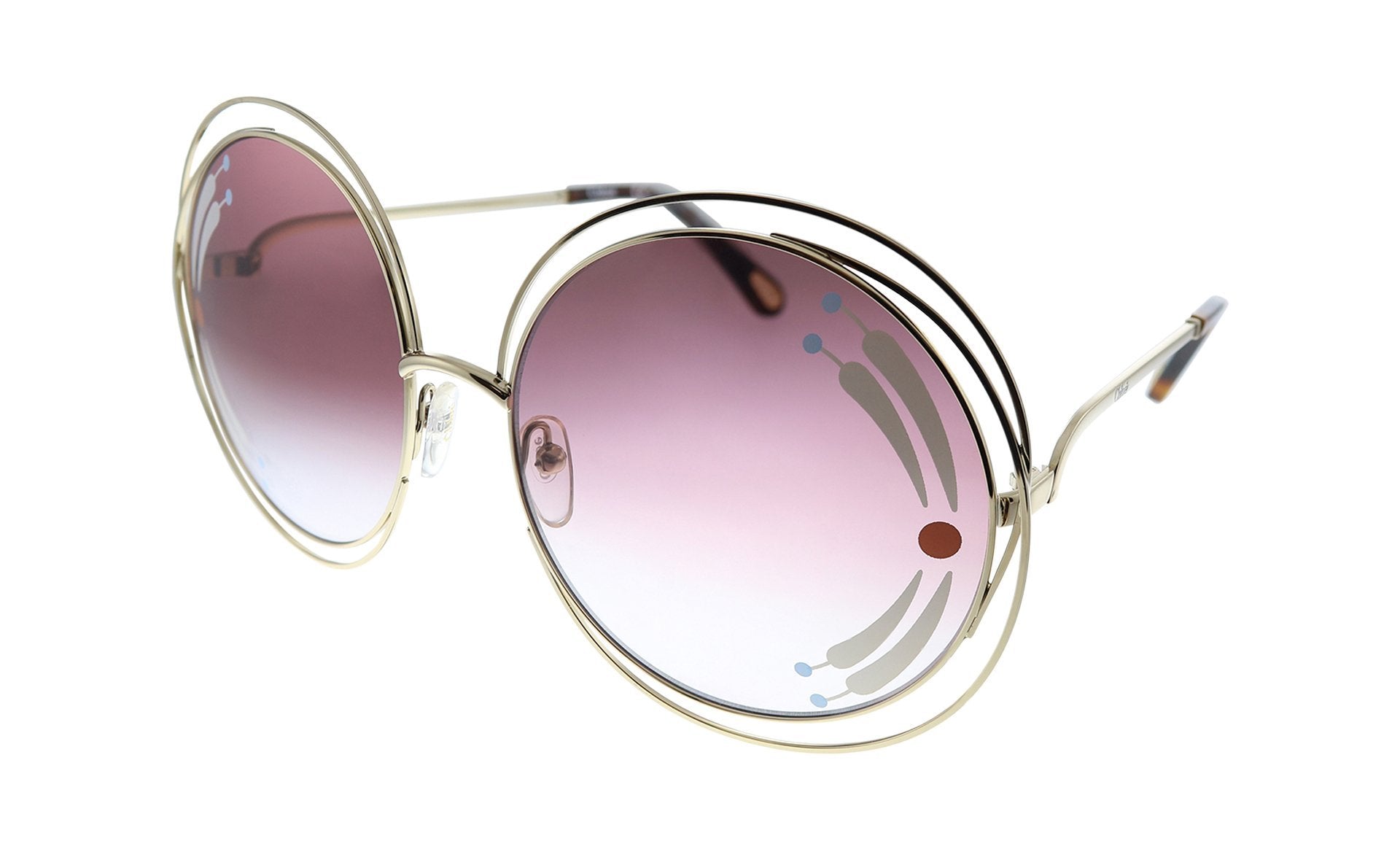 Chloe CE114SRI Gold Round Sunglasses