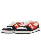 Fendi Match Suede Low Top Sneakers Blue Orange
