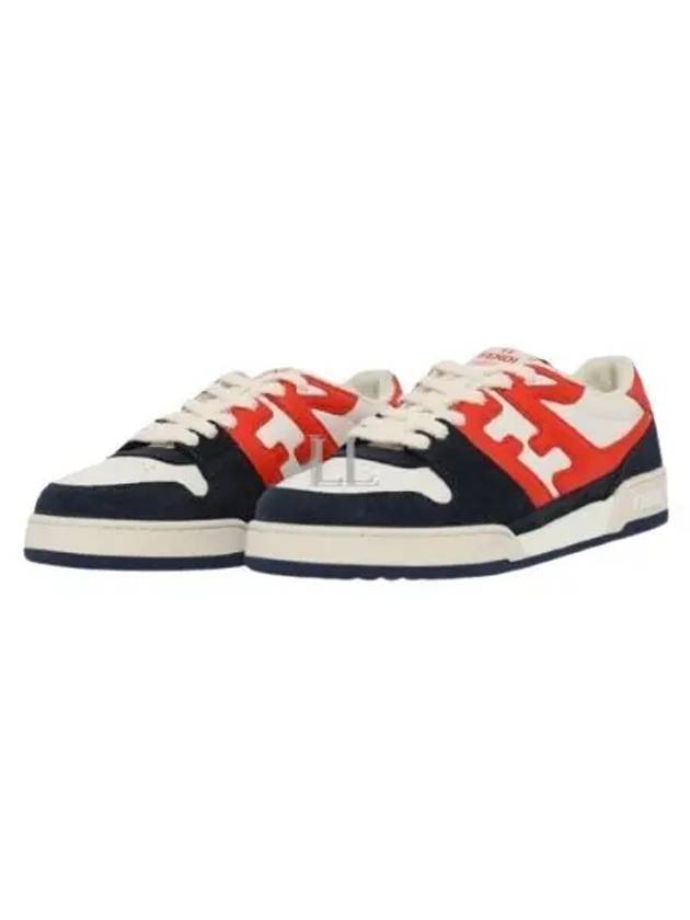 Fendi Match Suede Low Top Sneakers Blue Orange
