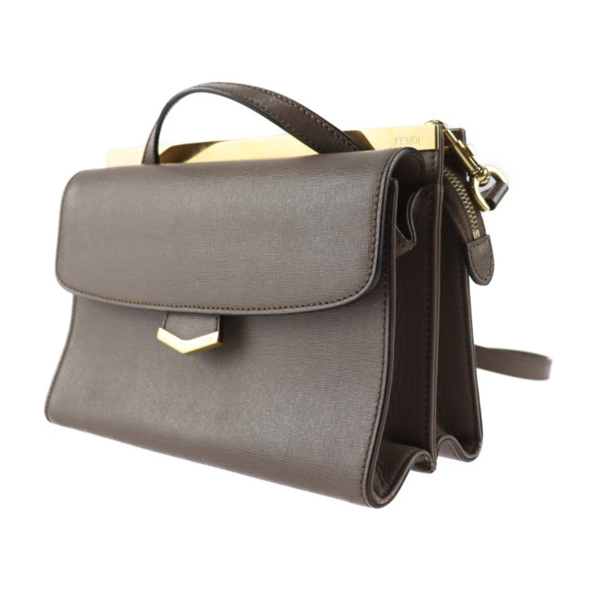 Fendi  Leather Handbag Shoulder Bag Tote Bag ()