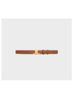CELINE Triomphe Medium Calfskin Belt Brown