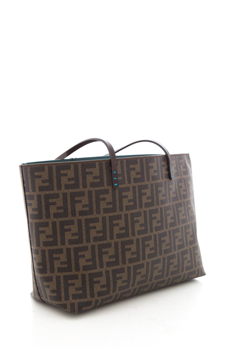 Fendi Brown Canvas Monogram Zucca Print Tote