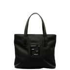 Fendi FF Logo Handbag Shoulder Bag 2WAY Black Nylon Leather Ladies Fendi