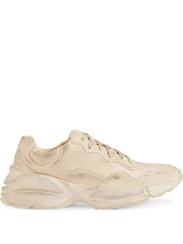Gucci Rhyton sneaker in ivory leather
