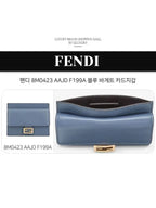 Fendi FF Baguette Flap Card Wallet Blue