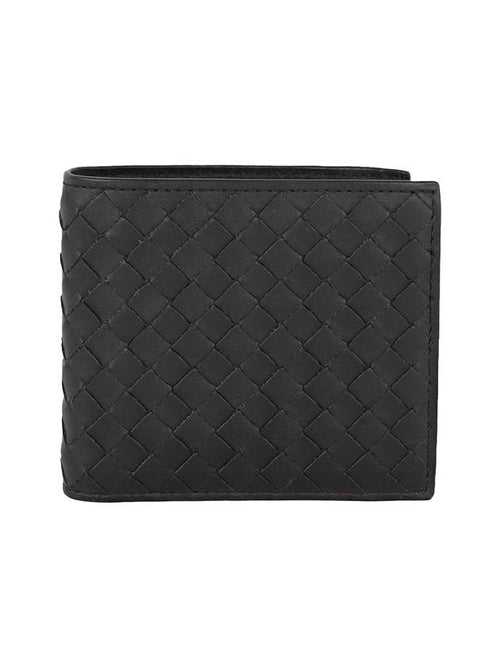Bottega Veneta Intrecciato Weaving Half Wallet Espresso