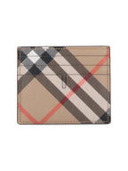 Burberry Check Card Wallet Beige