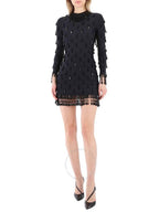Burberry Women's Embellished Teardrop Beads Short Dress Black