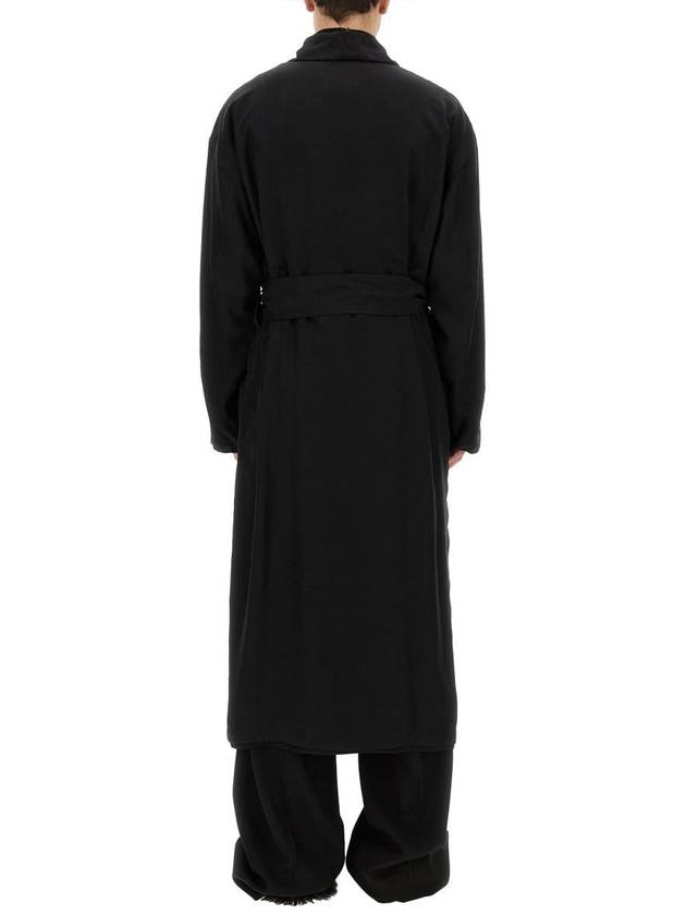 Balenciaga Belted Maxi Trench Coat Black