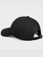 CELINE Embroidered Logo Cotton Ball Cap Black