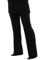 Balenciaga Pinstripe Pleats Front Straight Pants Black
