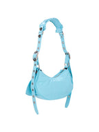 Balenciaga Le Cagole XS Lambskin Shoulder Bag Light Blue