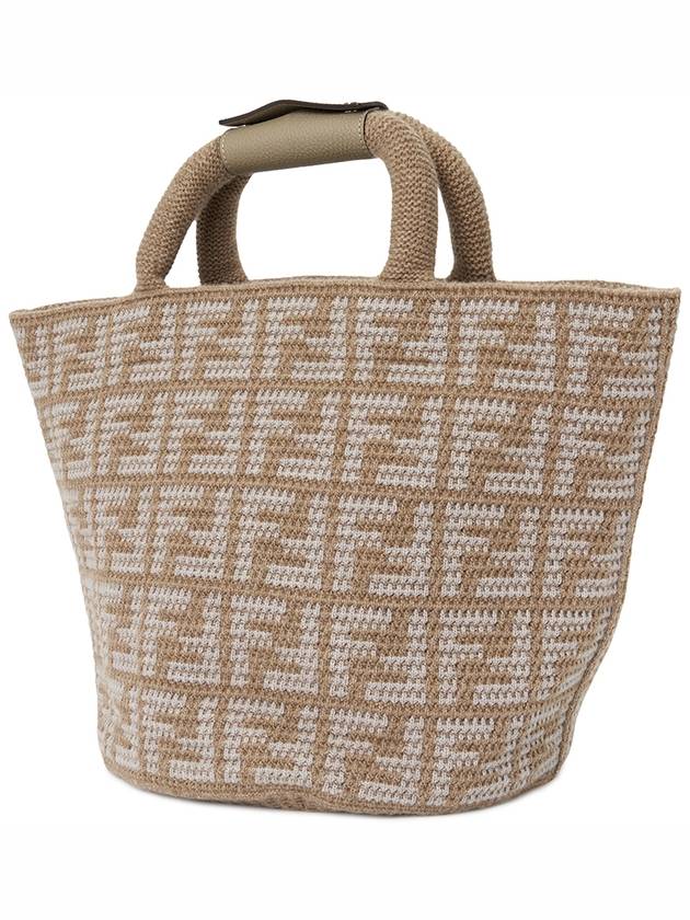 Fendi FF Cashmere Shopping Bag Beige