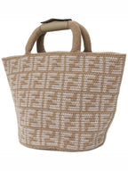 Fendi FF Cashmere Shopping Bag Beige