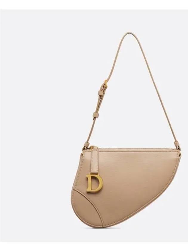 Saddle Rodeo Goatskin Pouch Bag Biscuit Dior