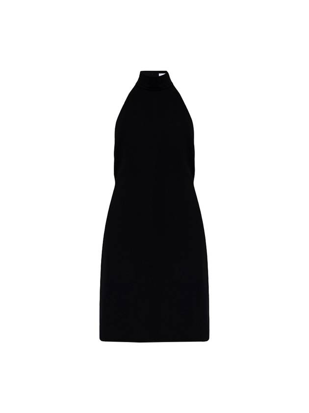Burberry funnel neck backless belted top midi dress