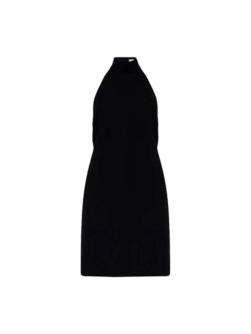 Burberry funnel neck backless belted top midi dress