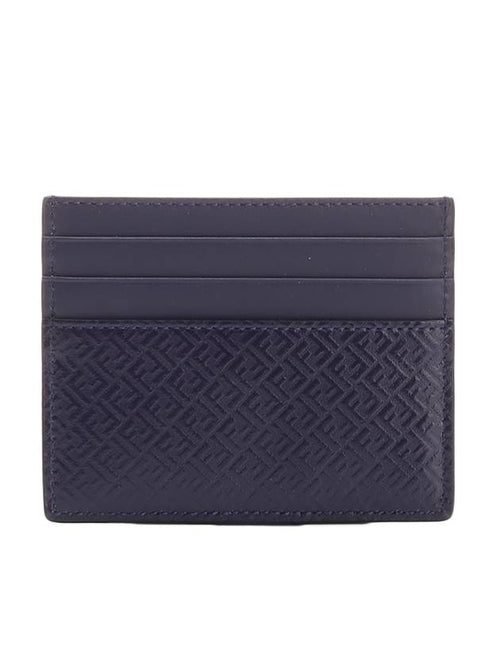 Fendi FF Micro Card Wallet Navy