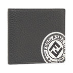 FENDI FENDI 7M0169 Double Folded Wallet Leather Gray Men's Gray