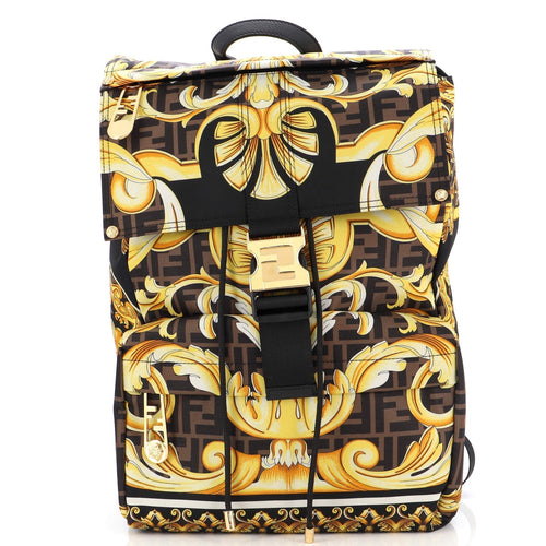 x Versace Fendace Fendiness Backpack Printed Zucca Nylon Medium