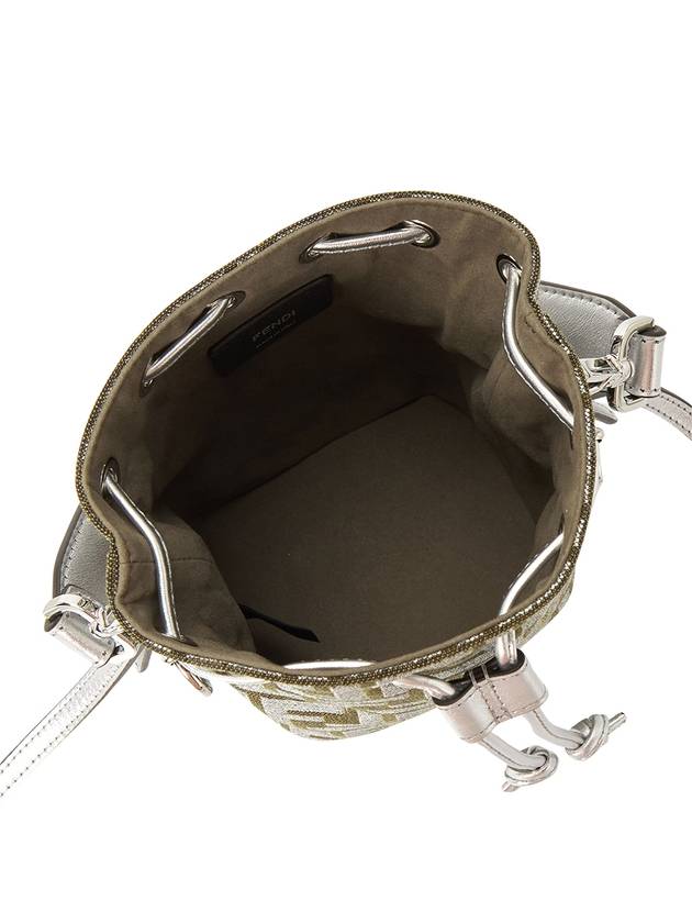 Fendi FF Jacquard  Bucket Bag Black