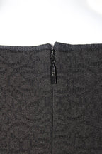 Fendi Womens Embellished Short Sleeve Jacquard Shift Dress Black
