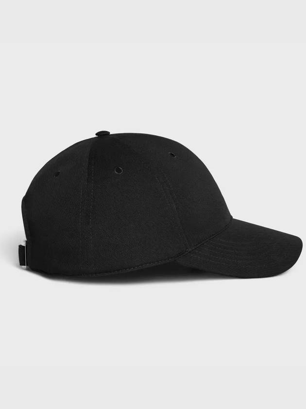 CELINE Eyewear Triomphe Embroidery Cotton Ball Cap Black