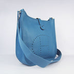 Hermes Evelyne I handbag H6309 blue silver