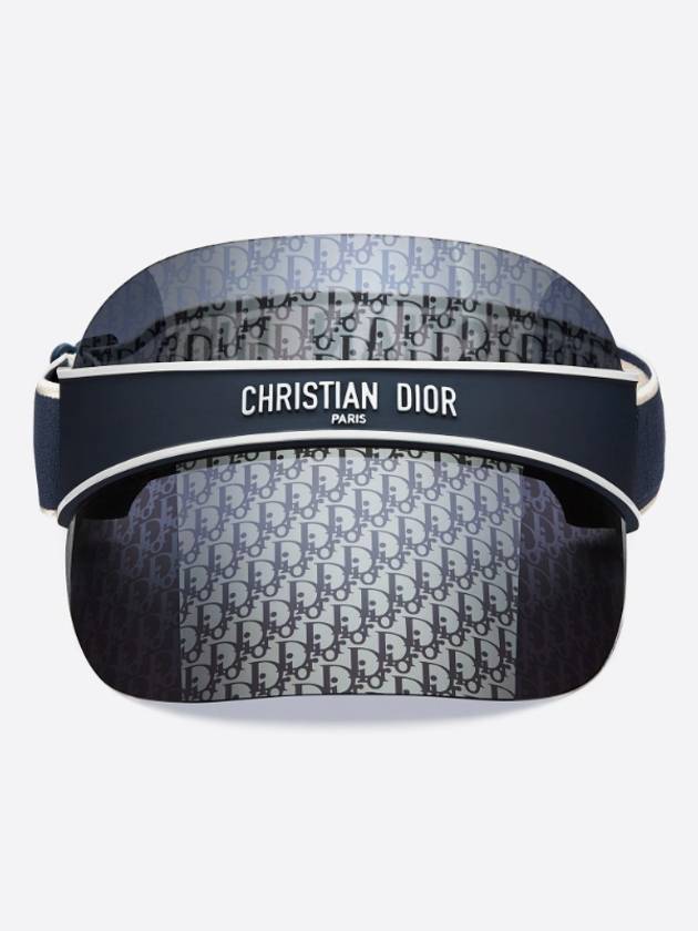 Logo Club V1U Oblique Visor Hat Blue Dior