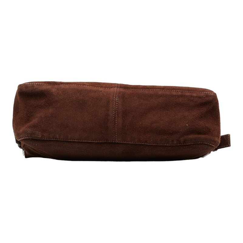 Fendi Manma Bucket One-Shoulder Bag Brown Canvas Leather Ladies Fendi