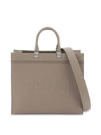 Fendi Sunshine Medium Leather Tote Bag Beige