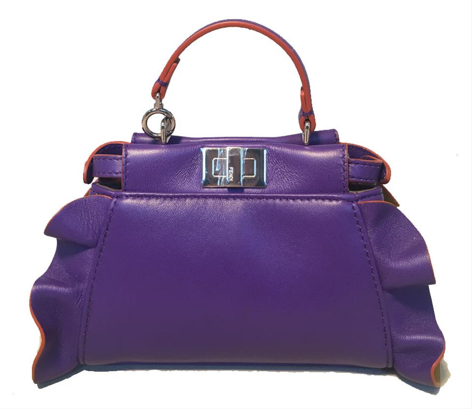 Fendi Purple Micro Mini Peekaboo Bag