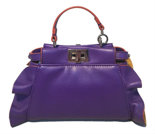 Fendi Purple Micro Mini Peekaboo Bag