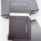 Saint Laurent black leather card holder