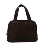 CELINE Hand Bag Suede Brown  80059