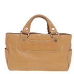 CELINE Hand Bag Leather Beige Auth 80060