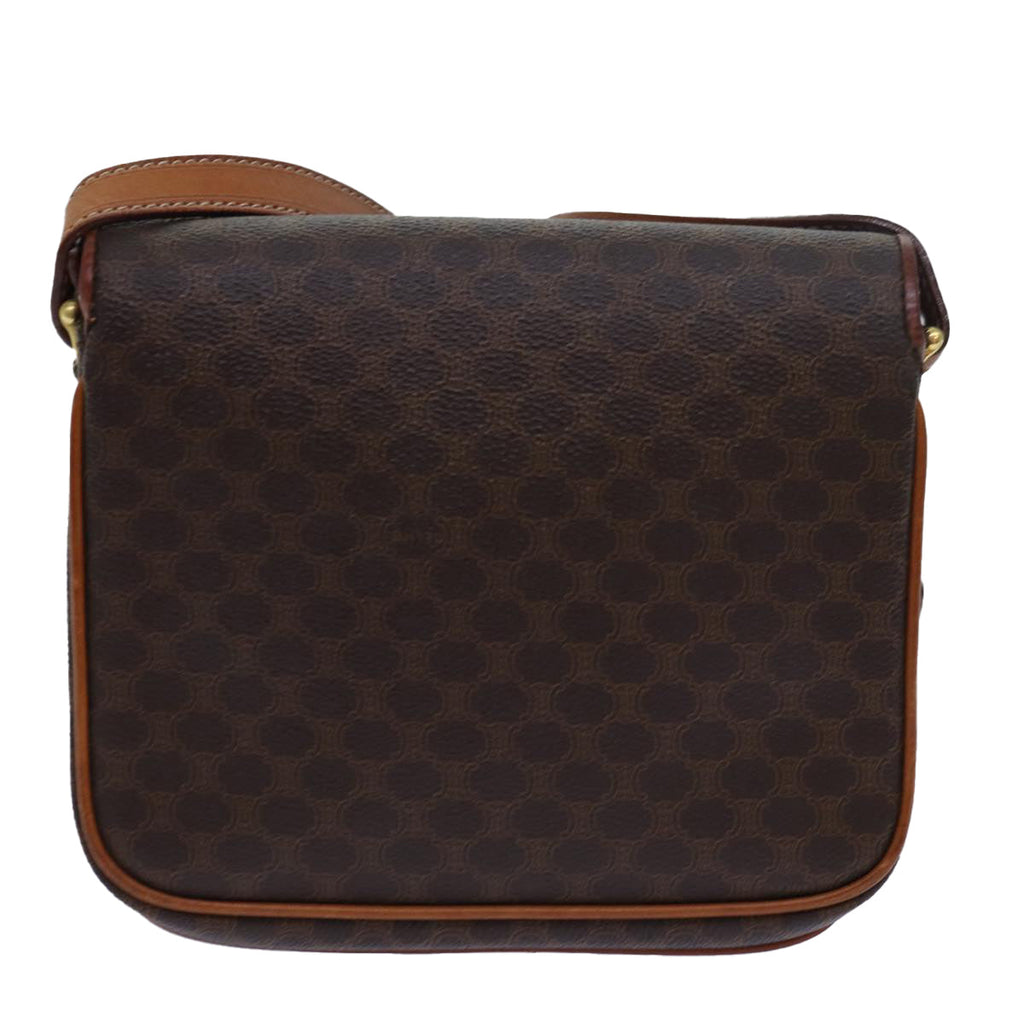 CELINE Macadam Canvas Shoulder Bag Brown Auth 80061