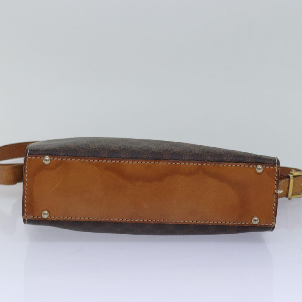 CELINE Macadam Canvas Shoulder Bag Brown  80063