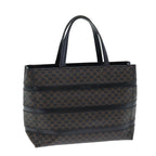 CELINE Macadam Canvas Hand Bag Black Brown  80079