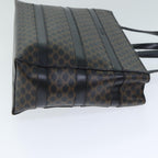 CELINE Macadam Canvas Hand Bag Black Brown  80079